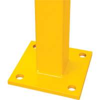 Poteau de coin pour garde-corps l&eacute;gers, Acier, 42" h, Jaune s&eacute;curit&eacute; OSHA Kelford