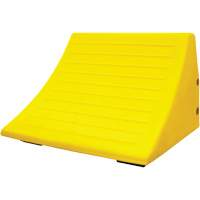 70 Ton Large Equipment Wheel Chock with Handle, Urethane, Yellow Kelford