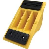 75 Ton Large Equipment Wheel Chock with Grip Pads, Urethane, Yellow Kelford