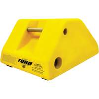 255 Ton Large Equipment Wheel Chock with Handle & Hole, Urethane, Yellow Kelford