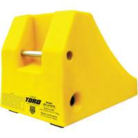 400 Ton Large Equipment Wheel Chock with Handle & Hole, Urethane, Yellow Kelford