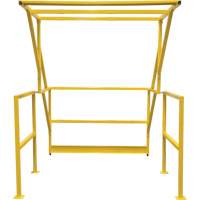 Mezzanine Safety Gate, 70" L x 77" H, 78" Raised, Yellow Kelford