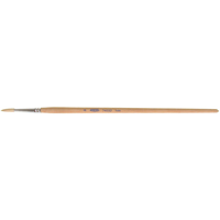 Pinceau de forme ronde en soies blanches pures pour marquage, Largeur de la brosse de 3/16", Soie blanche, Manche &agrave; Bois Kelford