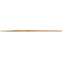 Pure White Bristle Round Marking Paint Brush, 7/32" Brush Width, White China, Wood Handle KP192 | Kelford