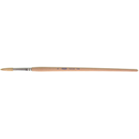 Pure White Bristle Round Marking Paint Brush, 9/32" Brush Width, White China, Wood Handle KP194 | Kelford