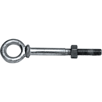 Eye Bolts, 3/8" Dia., 2-1/2" L, Galvanized, 1200 lbs. (0.6 tons) Capacity Kelford