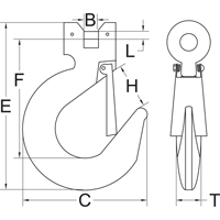 Clevis Slip Hook with Latch - Grade 70 Kelford