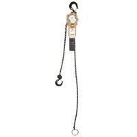 Heavy Duty Gold Series Lever Chain Hoist, 5' Lift, 1000 lbs. (0.5 tons) Capacity, Alloy Steel Chain Kelford