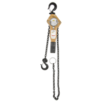 Heavy Duty Gold Series Lever Chain Hoist, 5' Lift, 1500 lbs. (0.75 tons) Capacity, Alloy Steel Chain Kelford