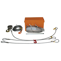Tirfor<sup>®</sup> Wire Rope Hoist TU32 Rescue Kit , 5/8" Wire Diameter, 8000  lbs. (4 tons) Capacity LV075 | Kelford