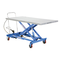 Pneumatic Hydraulic Scissor Lift Table, Steel, 63" L x 31-1/2" W, 1000 lbs. Cap. LV470 | Kelford