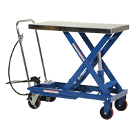 Pneumatic Hydraulic Scissor Lift Table, Steel, 39-1/2" L x 20" W, 1750 lbs. Cap. LV475 | Kelford