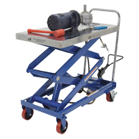 Pneumatic Hydraulic Scissor Lift Table, Steel, 35-1/2" L x 20" W, 800 lbs. Cap. LV478 | Kelford