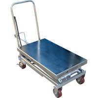 Pneumatic Hydraulic Scissor Lift Table, Stainless Steel, 35-1/2" L x 20" W, 800 lbs. Cap. LV479 | Kelford