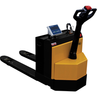 Fully Powered Electric Pallet Truck With  Scale, 4500 lbs. Cap., 48" L x 30.25" W LV538 | Kelford