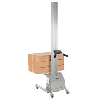 Quick Lift Stacker, Electric Operated, 125 lbs. Capacity, 72" Max Lift Kelford