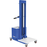 Quick Lift Stacker, Electric Operated, 400 lbs. Capacity, 57" Max Lift Kelford