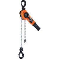 Series 653-A Ratchet Lever Hoist, 5' Lift, 1500 lbs. (0.75 tons) Capacity, Steel Chain Kelford