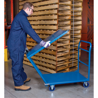 Chariots &agrave; tablettes/plateforme, Acier, 24" la x 36" p x 40" h, Capacit&eacute; de la plateforme 1300 lb Kelford