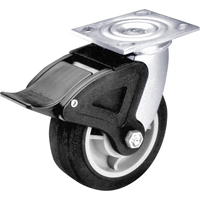 Total Locking Caster, Swivel with Brake, 6" (152.4 mm), Rubber, 450 lbs. (204 kg.) MD777 | Kelford