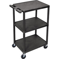 Chariot utilitaire, 3 tiers, 18" x 40" x 24", Capacit&eacute; 400 lb Kelford
