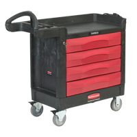 Trademaster™ Mobile Cabinets & Work Centres, 4 Drawers, 40-5/8" L x 18-7/8" W x 38-3/8" H, Black MH681 | Kelford