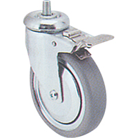 Roulette zinguée, Pivotant avec frein, Diamètre 3" (76 mm), Capacité 150 lb (68 kg) MI930 | Kelford