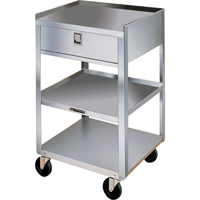 Stainless Steel Equipment Stands, 300 lbs. Capacity, Stainless Steel, 16-3/4" x W, 30-1/8" x H, 18-3/4" D, 1 Drawers MK979 | Kelford