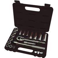ISK-3820M 6-Point Metric Socket Set, 20 Pcs, 3/8" Drive Size, Deep Kelford