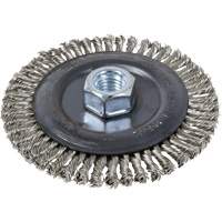 Stringer Bead Brush Wheel, 6" Dia., 0.022" Fill, 5/8"-11 Arbor Kelford