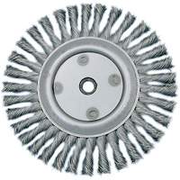 Knot Twisted Wire Wheel, 6" Dia., 0.02" Fill, 5/8"-1/2 Arbor, Steel Kelford