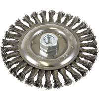 Standard Face Knot Wire Wheel Threaded, 6" Dia., 0.022" Fill, 5/8"-11 Arbor, Steel Kelford