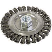 Standard Face Knot Wire Wheel Threaded, 5" Dia., 0.022" Fill, 5/8"-11 Arbor, Steel Kelford