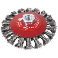 BK520T Knot-Twisted Conical Bevel Brush, 5" Dia., 5/8-11 Arbor Kelford