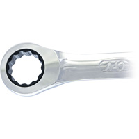 Non-Reversible Long Pattern Ratcheting Combination Wrench, 19 mm, Plain Finish Kelford