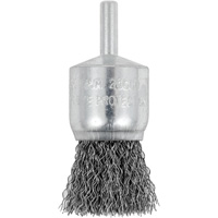Brosse coupelle sertie mont&eacute;e sur tige, 1", Fils 0,012", Tige 1/4" Kelford