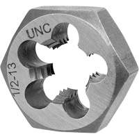 SAE Hex Die, 1" Dia., 3/8"-16 NC Thread, Alloy Steel Kelford