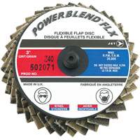 Disque &agrave; lamelles &agrave; rouler Powerblend FLX, 3" x Type R, Grain Z40, Alumine de zirconium Kelford