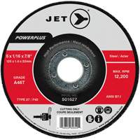 A46T PowerPlus Cut-Off Wheel, 5" x 1/16", 7/8" Arbor, Type 27, 12200 RPM Kelford