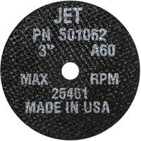 POWERPLUS Cut-Off Wheel, 3" x 1/16", 3/8" Arbor, Type 1, 25100 RPM Kelford
