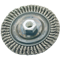 Stringer Bead Brush, 4" Dia., 0.022" Fill, 5/8"-11 Arbor, Steel Kelford