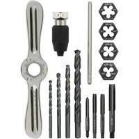Tap and Die Set with Hex-Lok 2-in-1 Handle, 15 Pieces Kelford
