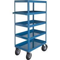 Shelf Carts , 5 Tiers, 24" W x 65" H x 36" D, 900 lbs. Capacity Kelford