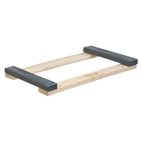 Rubber Ends Hardwood Dolly Frame, Wood Frame, 18" W x 24" D x 2.5" H, 900 lbs. Capacity Kelford