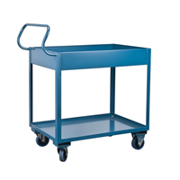 Deep Lipped Service Cart, 2 Tiers, 24" W x 47" H x 36" D, 1200 lbs. Capacity Kelford