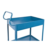 Deep Lipped Service Cart, 2 Tiers, 24" W x 47" H x 36" D, 1200 lbs. Capacity Kelford