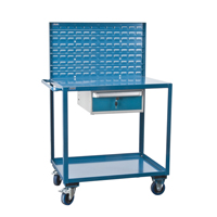 Mobile Service Cart, 2 Tiers, 24" W x 57" H x 40" D, 1200 lbs. Capacity Kelford