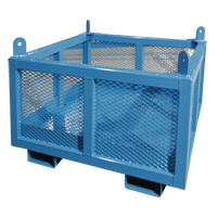 Material Handling Basket, 24" H x 48" W x 48" D, 1000 lbs. Capacity MN664 | Kelford