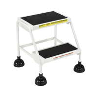 &eacute;chelles Stop-Step, 2 marches, Largeur de la marche 16", Hauteur de la plateforme 18-9/16", Acier Kelford