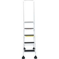 &eacute;chelles Stop-Step pour travaux l&eacute;gers, 5 marches, Largeur de la marche 16", Hauteur de la plateforme 47-11/16", Acier Kelford